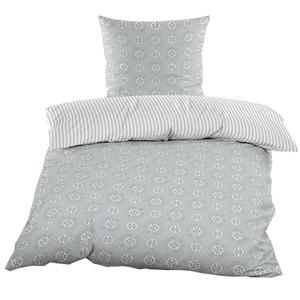 Постельное белье Renforce 135 х 200 см 2 шт. 100% хлопок на молнии с геометрическим рисунком или однотонное серого цвета Casa Colori
