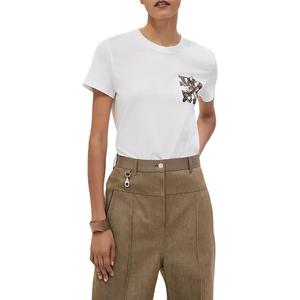 HERMES Обычная футболка женская белая