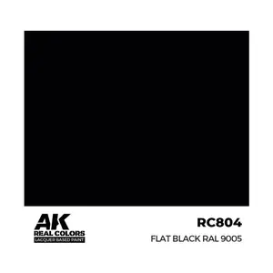 Плоский черный, Paint - Real Color, Dropper Bottles (AK-Interactive)