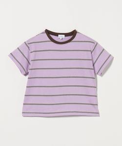 Полосатая футболка/Детская 100-130 см United Arrows Green Relaxing Label, цвет Lilac