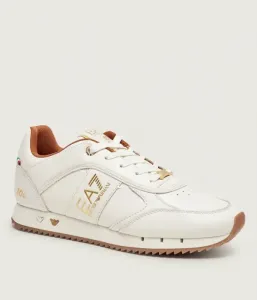 Кожаные кроссовки к 10-летию Ea7, белый