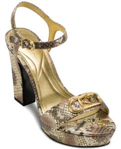 Женские сандалии Shepard на платформе Donna Karan New York, Cognac, Gold