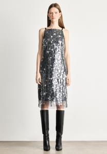 Платье DKNY PAILETTES SEQUINS SLIP DRESS, Black/Clear/Black