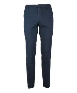 Хлопковые брюки Spiritissimo с низкой посадкой Dondup, синий