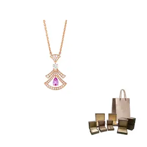 BVLGARI Divas'Dream ожерелье с драгоценными камнями унисекс rose gold