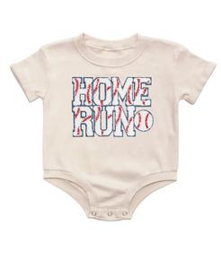 Мальчиковый боди с коротким рукавом "Home Run Patch" - для малышей Sweet Wink, коричневый/бежевый