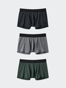 Трусы-Боксеры Airism для мальчиков 3 пары Uniqlo, цвет 58 зеленый