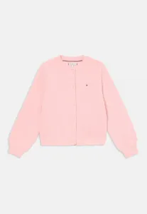Кардиган с круглым вырезом и вышивкой флага из синели Tommy Hilfiger, Duchess Pink