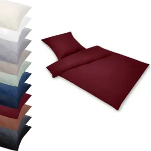 Комплект постельного белья ПРЕМИУМ 200x200-2x80x80 см из МИКРОФИБРЫ, комплект постельного белья, наволочка, пододеяльник, пододеяльник, цвет: бордовый Posteli