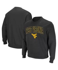 Мужская толстовка West Virginia Mountaineers Arch and Logo с круглым вырезом Colosseum, серый