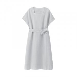 Платье Muji Idee с поясом, светло-серый