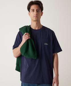 Футболка с коротким рукавом, вышитым логотипом и нагрудным карманом Eddie Bauer, темно-синий