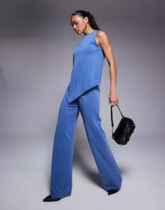 Широкие брюки-купро ASOS DESIGN цвета индиго — часть комплекта