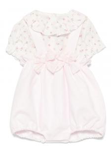 Комплект из топа и шортов с цветочным принтом La Stupenderia, розовый