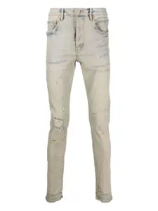 Джинсы с эффектом потертости Purple Brand, синий