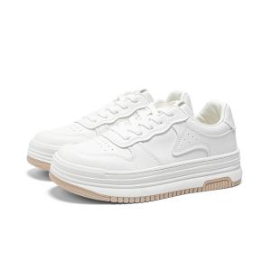 SEMIR Легкие и дышащие лоу-топ скейтборд кроссовки женские - белый кофейный, цвет White Coffee Color