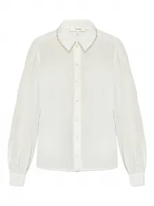 Блузка с декорированным воротником Frame, нейтральный