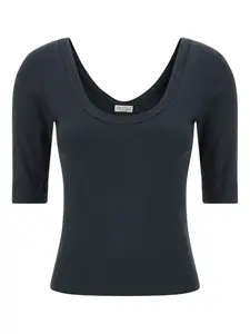 Футболка с круглым вырезом Brunello Cucinelli, синий