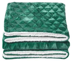 Мягкое одеяло Homescapes Sherpa, зеленый - 160 х 200 см