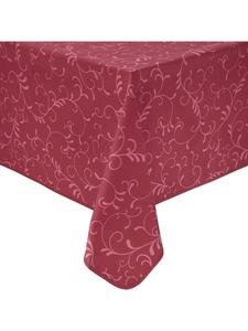 Erwin Müller Скатерть из смесовой хлопчатобумажной ткани бордового цвета для обеденного стола