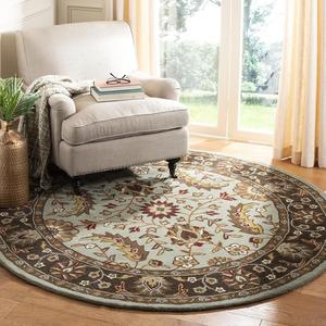 Ковер SAFAVIEH, 183 x 183 см, Heritage Collection Blue / Brown HG962A ручной работы традиционный восточный премиум шерстяной