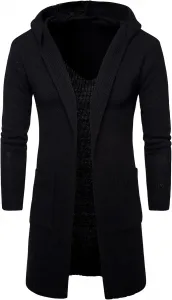 Мужской кардиган с капюшоном и воротником-шалью