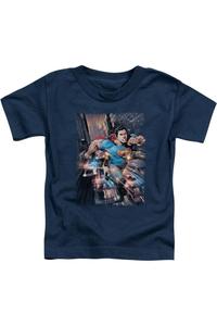 Футболка с коротким рукавом для малышей Superman Action Comics #1 Gildan, темно-синий