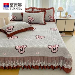 Fuanna Плед флисовый односпальный 230х250 см, цвет Hello Mickey