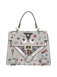 MyMo Женская сумка-портфель серебристого цвета