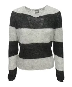 Пуловер с V-образным вырезом Max Mara, серый