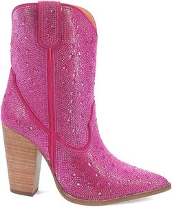 Женские вестерн-сапоги Dingo Black Neon Moon с 8-дюймовым голенищем и заостренным носком DI567-BLACK