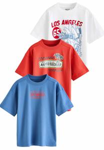 Футболка с принтом SHORT SLEEVE GRAPHIC 3 PACK STANDARD Next, синий