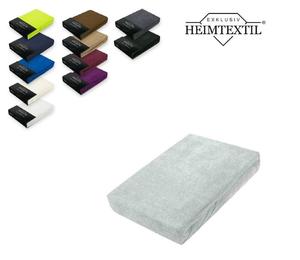 Простынь на приталенной ткани махровая с фирменным эластичным краем 200 х 220 см серебристого цвета Südseetraum