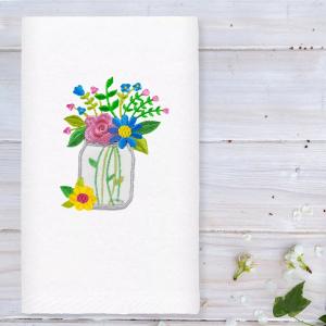 Linum Домашний текстиль Букет в стиле кантри с вышивкой Роскошное турецкое хлопковое полотенце для рук