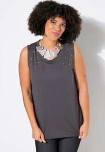 Топ SCHULTER-ZIERSTEINCHEN Angel of Style, серый