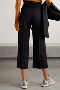 ACNE STUDIOS Укороченные брюки прямого кроя из ткани, черный