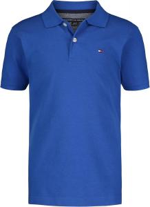 Рубашка-поло Tommy Hilfiger Legacy для мальчиков с короткими рукавами и принтом плюща, застежка на пуговицы, Classic Blue Iolite