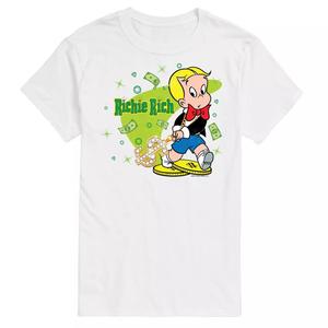 Футболка с графическими рисунками Big & Tall Richie Rich Licensed Character, белый