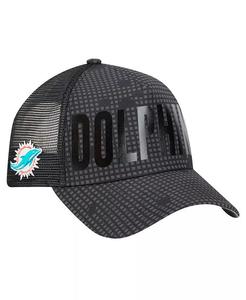 Мужская черная кепка Miami Dolphins Midnight Ink Tonal Text A-Frame Trucker 9FORTY Adjustable New Era
