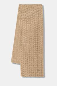 Шарф из смесовой шерсти Liu Jo, бежевый