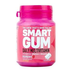 Smart Gum Daily Multivitamin Raspberry с 11 витаминами и минералами - 30 штук Vican