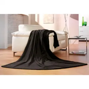 Покрывало Memphis в замечательных однотонных цветах, уютный плед Gözze, черный