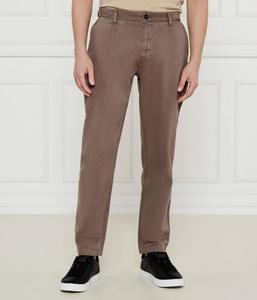 Брюки-Чинос со складками Relaxed fit Boss Orange, коричневый