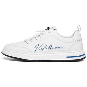 VICKI BROWN Мужские повседневные кроссовки низкие белые черно-белые сине-белые, цвет White Blue