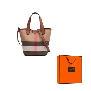 PAYOT Сумка через плечо из холста, кроссбоди, женская сумка обычного размера, клетка, brown