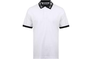 Поло с принтом на воротнике VERSACE JEANS COUTURE, белый