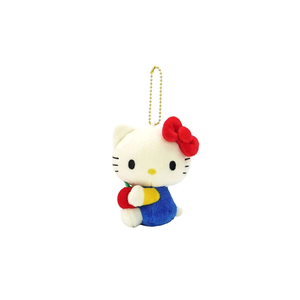 Hello Kitty Mountaineering Buckle Dolls Plush Pendant высотой 9 см Sanrio, hugging apple side sitting charm