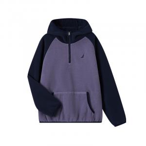 Детская толстовка с капюшоном средней плотности ткани Nautica, темно-синий /фиолетовый