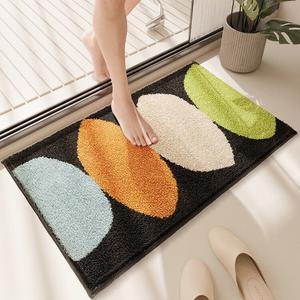 Dajiang Ковер для ванной 40x60 см + 50x80 см, впитывающий, нескользящий, лимонно-угольный серый