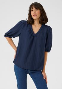 Блуза Kaffe KAPAULINA V-NECK, Midnight Marine Cc/Dark Blue